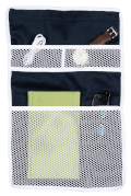 stored items in premium curtain caddy - rack curtain caddys, navy rack accessories, curtain caddy
