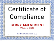Berry Amendment - certified NOMEX, MIL-SPEC compliant curtains, 100% shipboard approved