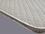 close up of rack mattress - NAVSEA approved mattress, fire-resistant mattress, shipboard approved